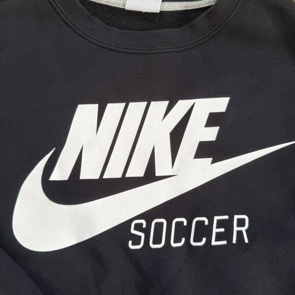 Nike Soccer Club Fleece Crew Neck Black Size Large - Picture 2 of 4